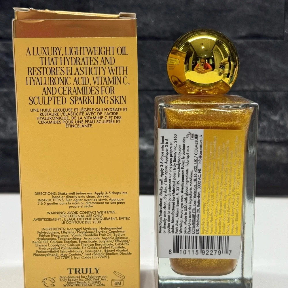 TRULY Golden Glaze Shimmering Body Oil Full Size 3.1oz / 90ml